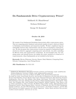 Do Fundamentals Drive Cryptocurrency Prices?