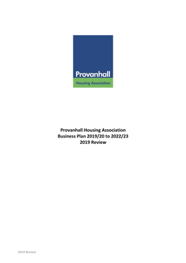 Provanhall Housing Association Business Plan 2019/20 to 2022/23 2019 Review