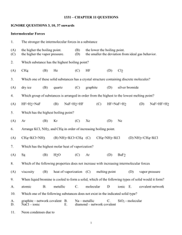 The Stronger the Intermolecular Forces in a Substance