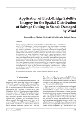 Application of Black-Bridge Satellite Imagery for the Spatial Distribution of Salvage Cutting in Stands Damaged by Wind