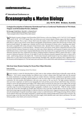 Oceanography & Marine Biology