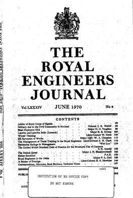 ROYAL ENGINEERS JOURNAL ' :, V JUNE 1I97