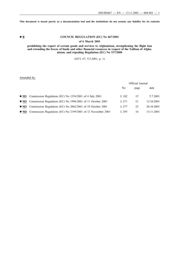 13.11.2001 — 004.001 — 1 B Council Regulation (Ec)