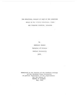 The Structural Geology of Part of the Limestone Hills in the Wichita Mountains, Caddo and Comanche Counties, Oklahoma