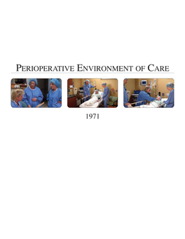 Perioperative Environment of Care