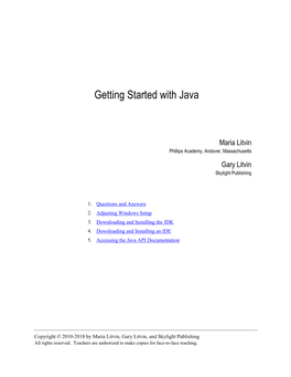 Getting Started with Java