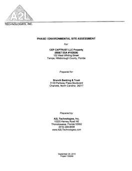 Technologies, Inc. Phase I Environmental Site Assessment