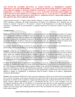 19 Ppa Relativo Al Acoso Contra La Periodista Carmen Aristegui Y Sus Colaboradores