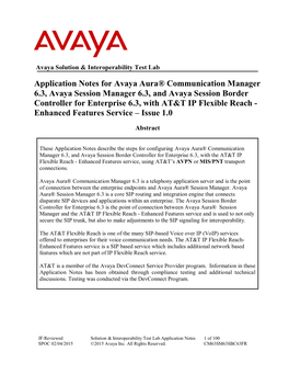 Application Notes for Avaya Aura® Communication Manager