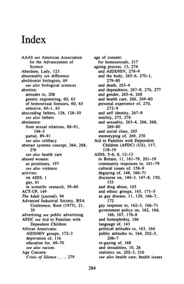 AAAS See American Association for the Advancement of Science Aberdeen, Lady, 123 Abnormality See Difference Abolitionist Biologi