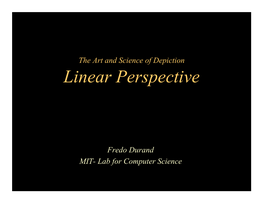 Linear Perspective