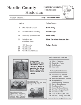 Hardin County Historian