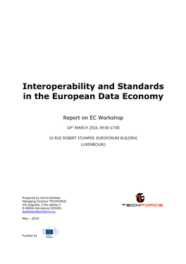 Interoperability and Standards in the European Data Economy