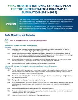 Viral Hepatitis National Strategic Plan for the United States: a Roadmap to Elimination (2021–2025)