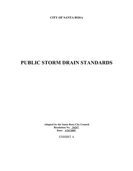 Public Storm Drain Standards
