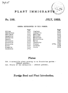 (Solanum Quitoense). EXPLANATORY NOTE