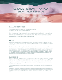 Science Fiction + Fantasy Short Film Festival