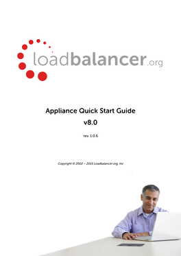 Appliance Quick Start Guide V8.0