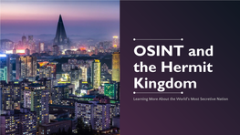 OSINT and the Hermit Kingdom