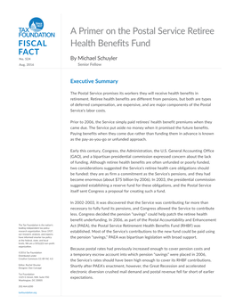 A Primer on the Postal Service Retiree Health Benefits Fund