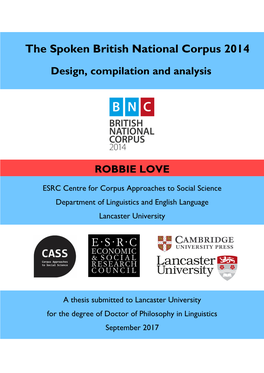 The Spoken British National Corpus 2014