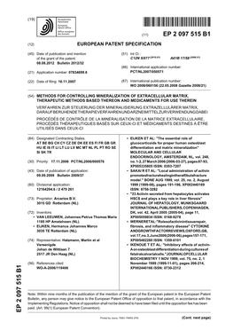 Methods for Controlling Mineralization Of