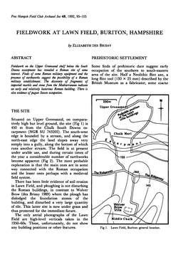 Fieldwork at Lawn Field, Buriton, Hampshire