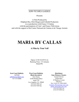 Maria by Callas