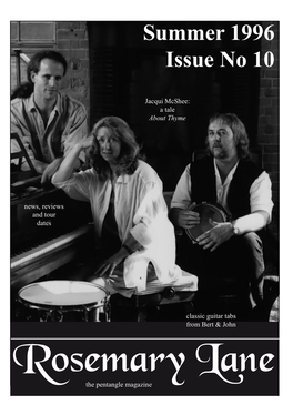 Rosemary Lane the Pentangle Magazine Rosemary Lane Editorial