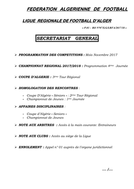 Bulletin Officiel N° 05 Du 29.10.2017