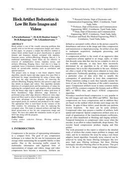 0914 Block Artifact Reducation in Low Bit Rate