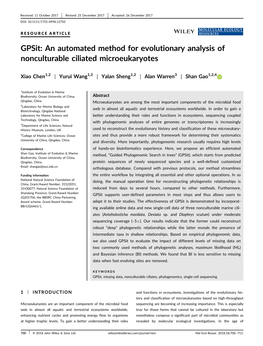 An Automated Method for Evolutionary Analysis of Nonculturable Ciliated Microeukaryotes