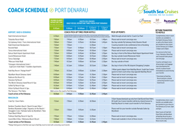 Coach Schedule Port Denarau