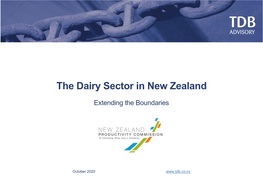 The Dairy Sector in New Zealand