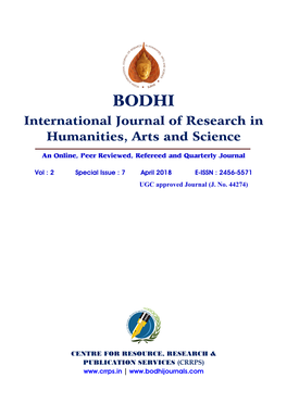 April 2018 E-ISSN : 2456-5571 UGC Approved Journal (J