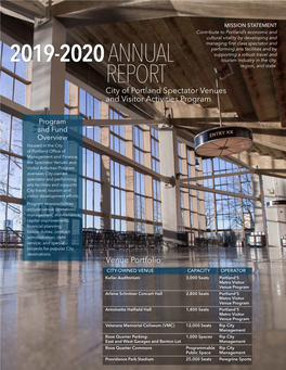 2020 Spectator Venues and Visitors Activities Program Annual Report