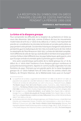 La Réception Du Symbolisme En Grèce À Travers L'œuvre De Costis Parthénis