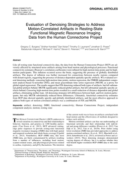 Evaluation of Denoising Strategies to Address Motion-Correlated Artifacts