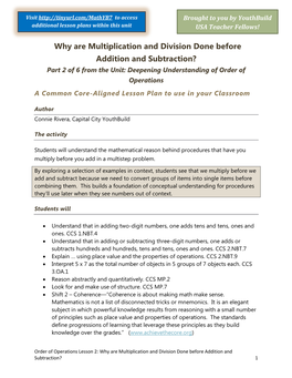 Why Are Multiplication and Division Done Before Addition