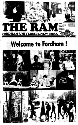 FORDHAM UNIVERSITY, NEW YORK Welcome to Fordham!