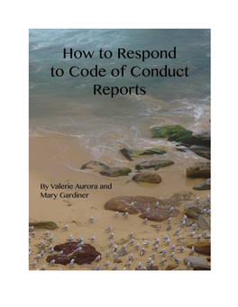 How to Respond to Code of Conduct Reports