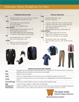 Interview Attire Guidelines for Men