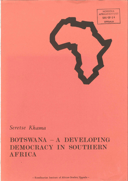 Botswana -A Developing Democracy in Southern Africa