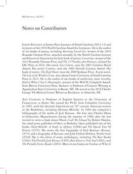 Notes on Contributors