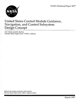 United States Control Module Guidance, Navigation, and Control Subsystem Design Concept