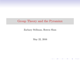 Group Theory and the Pyraminx