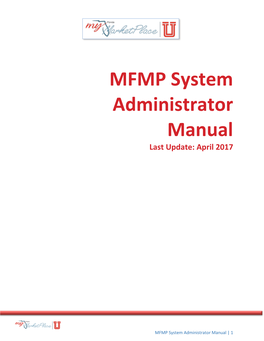 MFMP U System Administrator Manual