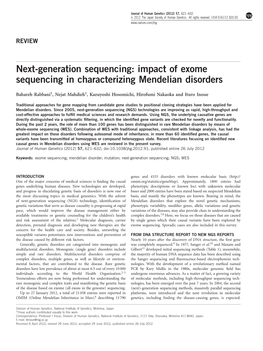 Impact of Exome Sequencing in Characterizing Mendelian Disorders