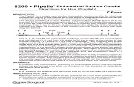 8200 • Pipelle® Endometrial Suction Curette Directions for Use (English)