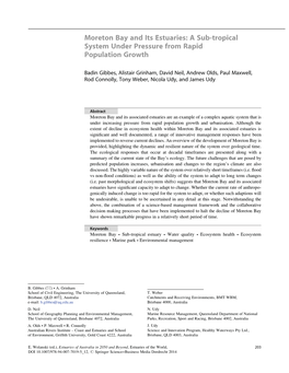 Moreton Bay and Its Estuaries: a Sub-Tropical System Under Pressure from Rapid Population Growth